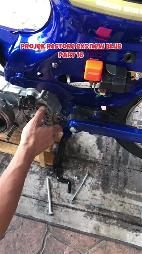 Projek restore EX5 new blue sambungan part 16. #EX5 #Honda #HondaEX5Dream #Restore #Original