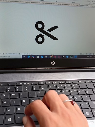 Shortcut In Ms Word for Scissors symbol #computer #msword #msoffice #shortcut #kay #scissors