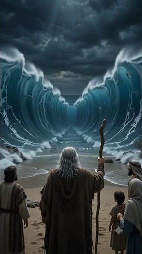 How Moses Split the Red Sea | Incredible Bible Story 🙏 #shorts