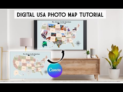 Digital USA State Photo Map Template Tutorial