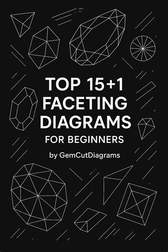 Top 15 1 Easy Faceting Diagrams for Beginners – Includes Brilliant, Oval, Square, Rectangle, Hexagon, Pentagon Shapes | Gem Cutting Guide - Etsy Australia