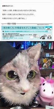 正解率がほぼ50%でスレッズ民たちがマウントの取り合いしている問題をみんなに見せてみる猫ちゃん #ねこ #教育