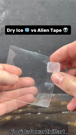 Dry Ice 🧊 vs Alien Tape 👽 #Satisfying #Experiment #ASMR #DryIce #Science