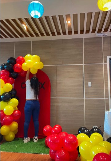 Mickey Mouse Theme Birthday Backdrop Setup