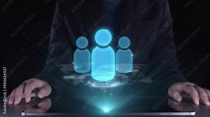 Business person engages in networking, building valuable connections. Effective people networking strategies to broaden professional network and opportunities UUID