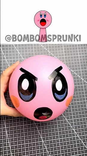 I made Sprunki OC Kirby out of balloon #sprunkioc #balloon #kirby #diy ‪@bombomsprunki‬