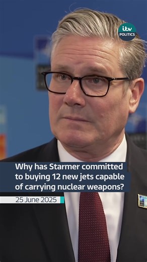 Prime Minister Keir Starmer asked why the UK is buying nuclear-capable fighter jets #politics @itvnews