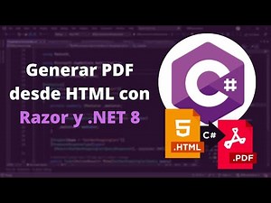 Generar PDF desde HTML con Razor y .NET 8 🤯