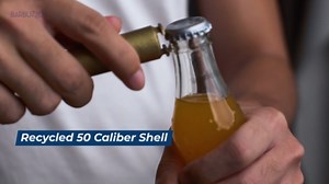 Barbuzzo ORIGINAL 50 CAL SHOT GLASSES, Set of 2, American Owned & Designed, Like Real 50 Caliber Bullet Casings, Shot Glasses Hold 2 Ounces