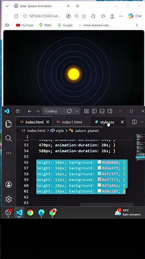 🌍☀️ Built the Solar System using pure HTML & CSS #coding #space #solarsystem
