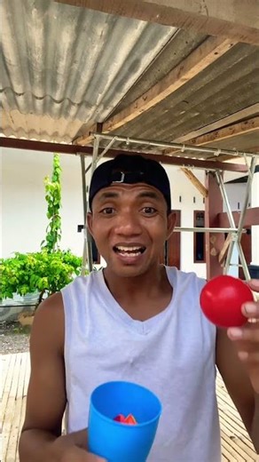 I have a ball put in a glass a #funny