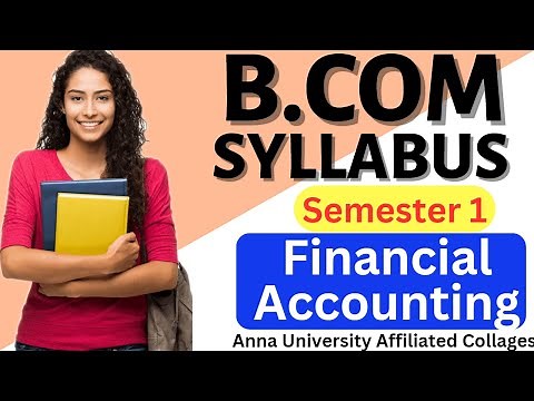 B.Com GENERAL Year-1 SEM-1 Financial Accounting Syllabus | B.Com Subjects in Tamil #BComSyllabus