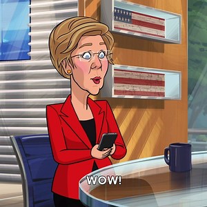 Cartoon Elizabeth Warren has made it this far with her flinching conviction, but can she be our next Cartoon President? | Our Cartoon President