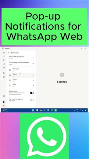 How to Enable Pop-up Notifications on WhatsApp Web! 💻 #Shorts #WhatsApp #Tech