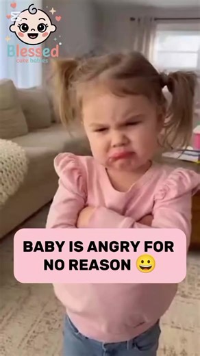 Baby is angry for no reason... #funny #toddler #funnybaby #comedy