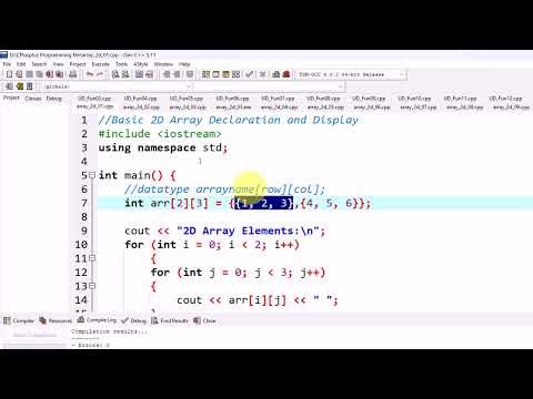 Lecture:47| 2D Array| 2D Matrices| Declaration and Static Initialization| Lect 01