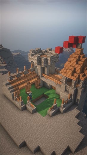 Minecraft Easy Stone Castle 🏰🪨 #shorts #minecraft #minecraftbuilding