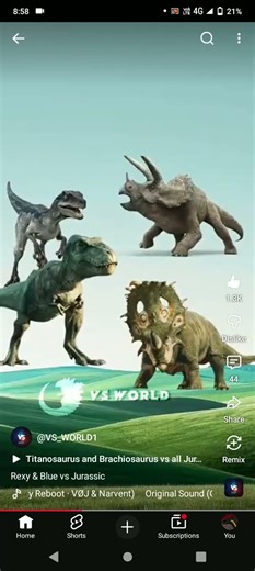 Rexy & blue vs Jurassic