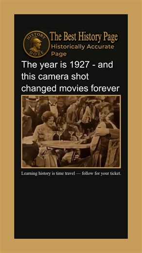 History doze on Instagram: "In 1927, director F.W. Murnau released Sunrise: A Song of Two Humans, featuring what became one of the most revolutionary tracking shots in film history. Cameras had always been static — until this moment. Using tracks, cranes, and suspended rigs, Murnau made the audience move with the characters, creating motion and emotion filmmakers had never achieved before. That single shot paved the way for the cinematic style we now take for granted. Cinema has a past just as b