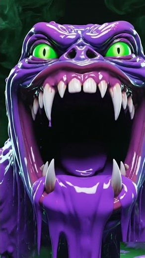 Neon Slime Monster Awakens! 😱 | 3D Horror Short #horror