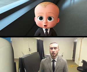 A reel of video reference and character animation from Dreamworks' "The Boss Baby." The animators are Anthony Hodgson and Rani Namaani. | Cartoon Brew-ED