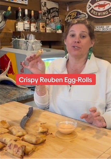 Crispy Smoked Reuben Egg Rolls for St. Patrick's Day