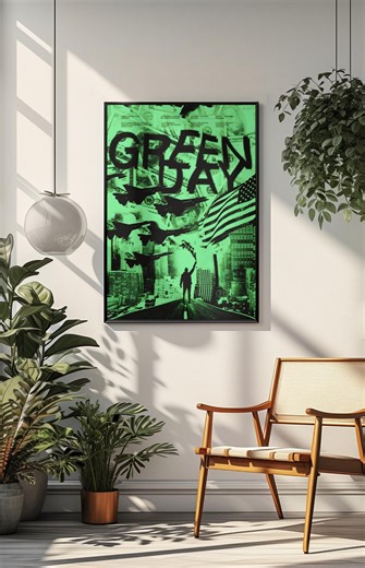Green Day Poster | Punk Rock Band Wall Art | Grunge Aesthetic Music Print | Alternative Rock Decor | Vintage Band Poster | Green Day Gift - Etsy