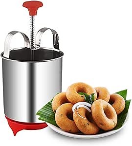 Vada Maker Stainless Steel for Kitchen | Medu Vada Maker Machine, Vada Maker for Mendu Vada Silver Pack of 1