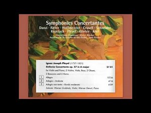 Ignaz Joseph Pleyel - Sinfonia Concertante for violin, piano, orchestra in A major Op. 57