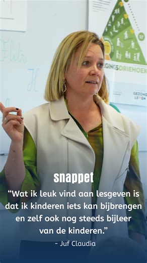We maken wat geweldige leerkrachten anders doen, toegankelijk voor iedere leerkracht en klas. ✨ Juf Claudia vertelt over wat zij zo geweldig vindt aan lesgeven. Snappet is de interactieve lesmethode die leerkrachten ondersteunt in waar het om draait: geweldig lesgeven. 🔥 | Snappet