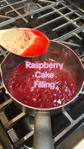 My favorite way to make raspberry filling! #raspberryfilling #cakefilling #recipe