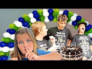 SPYING on MY BROTHER'S 16th Birthday PARTY!