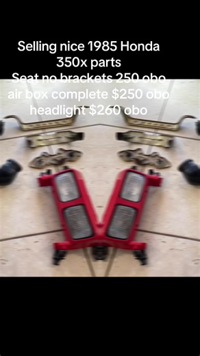 Selling nice 1985 Honda 350x parts Seat no brackets 250 obo air box complete $250 obo headlight $260 obo #honda #atc350x #yamaha #dirtbike #fyp