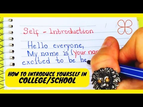 🎓How To Introduce Yourself In College/School | Self Introduction in English