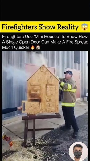 FIREfighters Expose What Turns a Tiny Wooden House into a Fireball! #shorts #firefighters #safety