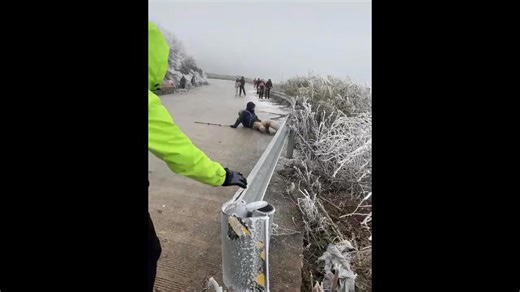 The Climber Slips down the Mountain