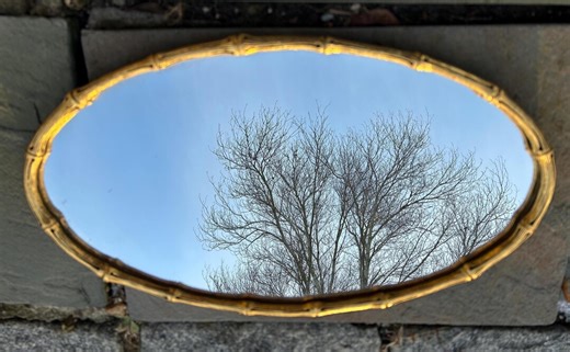 Faux Bamboo Gold Color Metal Framed Mirror or Table Tray - Etsy