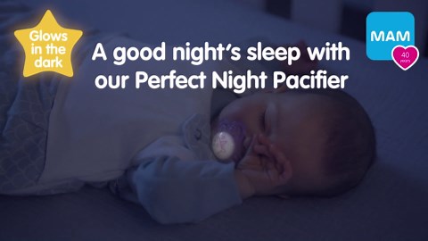 MAM Perfect Night Pacifier, 0-6 Months,Girl, 2 Pack