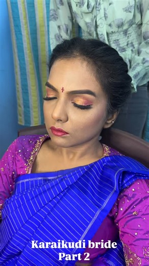 Suriya karuppusamy on Instagram: "KARAIKUDI BRIDE PART 2 DM FOR ORDERS FOLLOW FOR MORE UPADATE DM FOR PACKAGES #makeup #karaikudimakeupartist #makeupideas #bride"