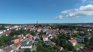 Download Aerial view Bergen auf Ruegen Germany town Mecklenburg for free