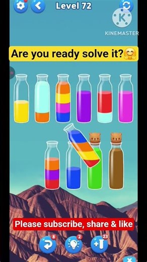 Most Satisfying water sort puzzle gameplay l #shorts l level 72