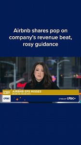Shares of Airbnb popped in extended trading on Thursday after the company reported fourth-quarter results that beat analysts’ expectations for revenue and offered rosy guidance for the current period. More details: cnb.cx/40ce5Pe | CNBC