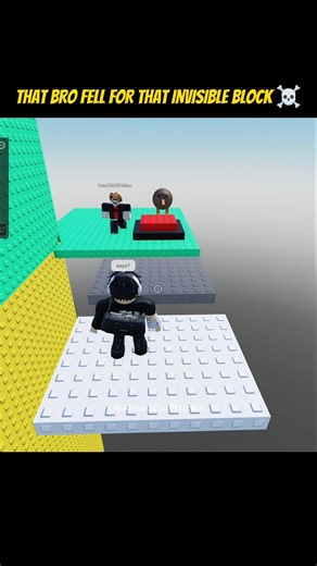 That Bro Fell For That Invisible Block Troll In Slap Tower ☠️ #roblox#fyp