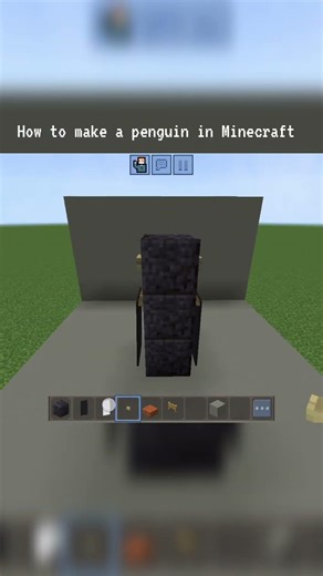 How to make a penguin in Minecraft. #minecraft #tutorial #gaming #minecraftbuilding