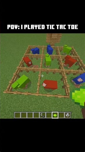 "I Played Tic Tac Toe in Minecraft 😳🎮" #minecraft