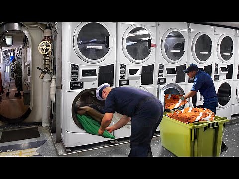 Life Inside US 13 Billion $ Aircraft Carrier During Deployment at Sea