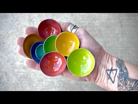 How to Torch Enamel small copper bowls