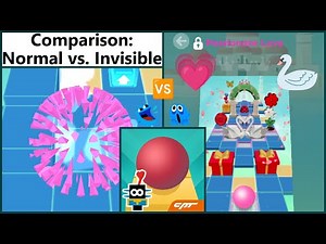 🤔 [Comparison] Invisible Obstacles vs. Normal: Passionate Love {Level 74} | Rolling Sky 🆚