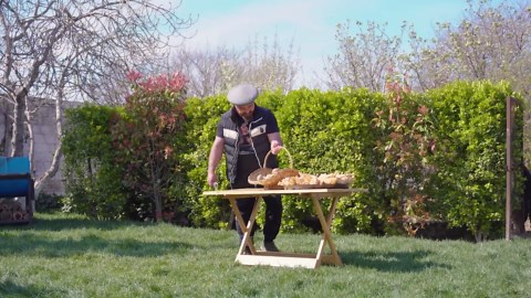 Shawarma with Fried Chicken on a Spit - Oriental Classic