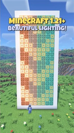 Beautiful Lighting Minecraft💡⬇️ #minecrafttutorial